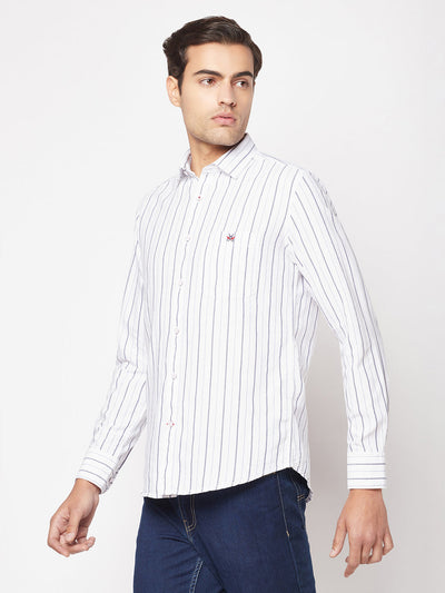  Striped White Cotton Shirt