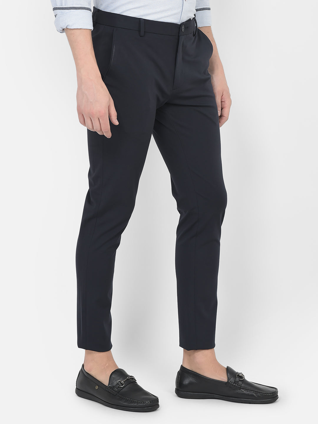   Plain Navy Blue Trousers