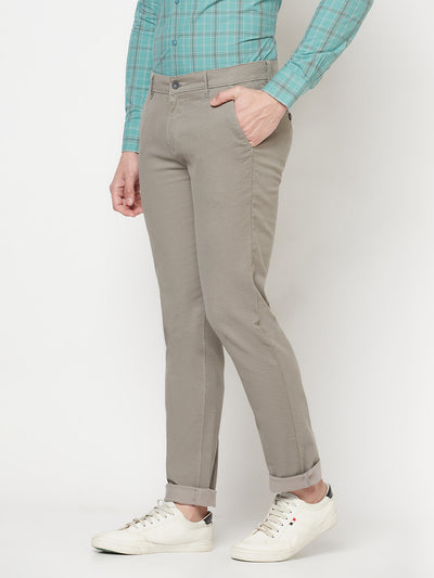 Grey Printed Trousers - Men Trousers