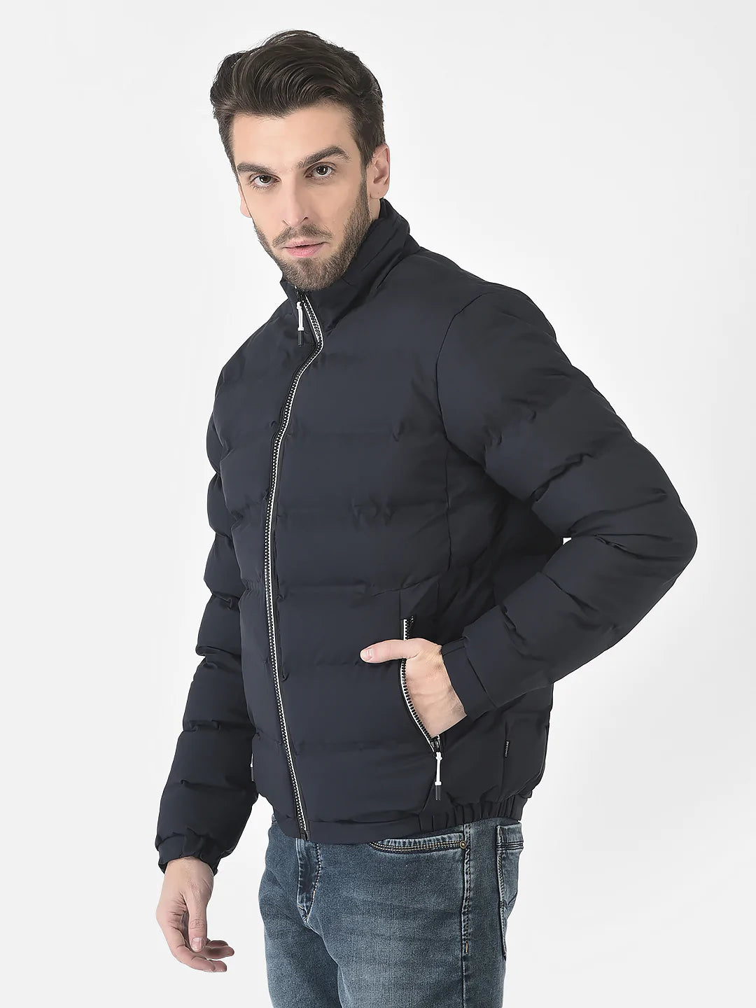 Blue Quilted Jacket 