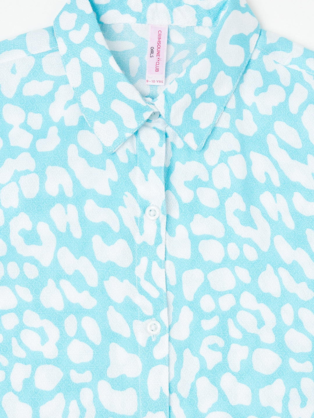 Blue Printed Casual Shirt - Girls Shirts
