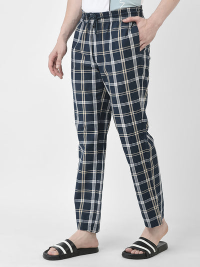  Navy Blue Flannel Lounge Pants 