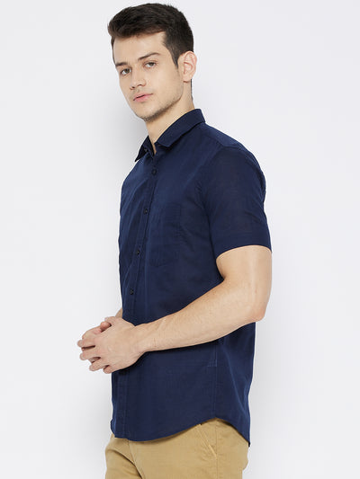 Navy Blue Slim Fit shirt - Men Shirts
