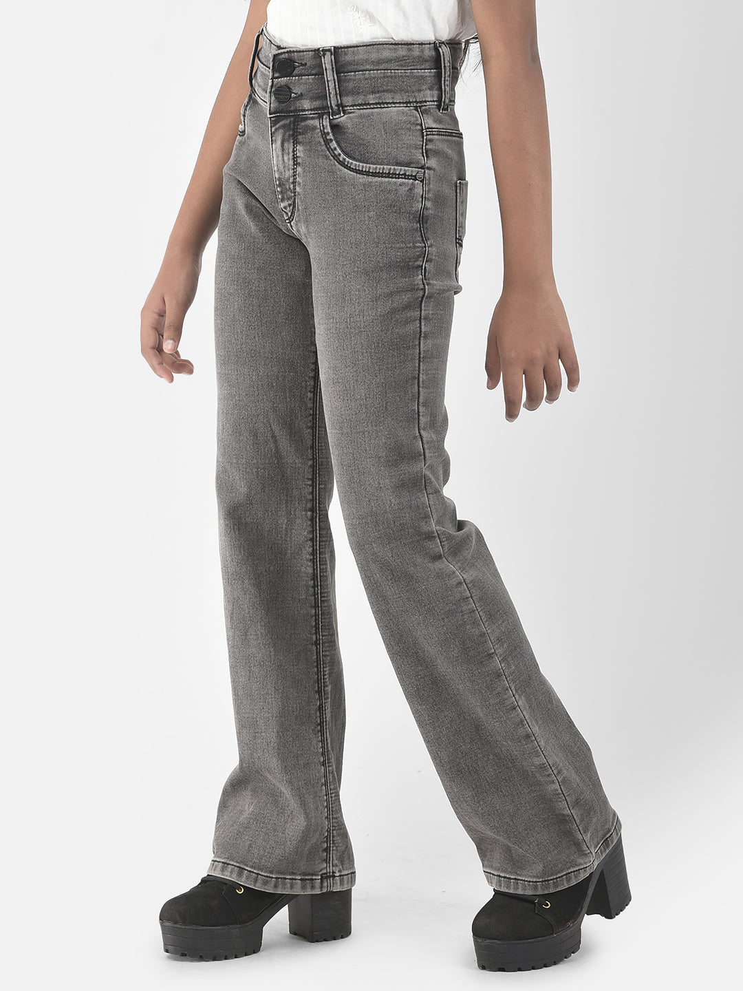  High-Rise Boot-Cut Jeans