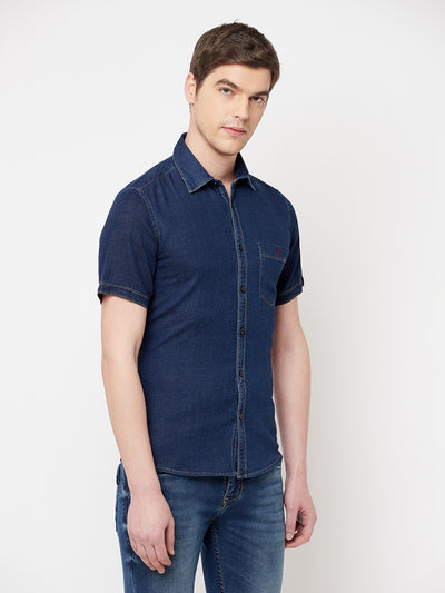 Navy Blue Casual Shirt - Men Shirts