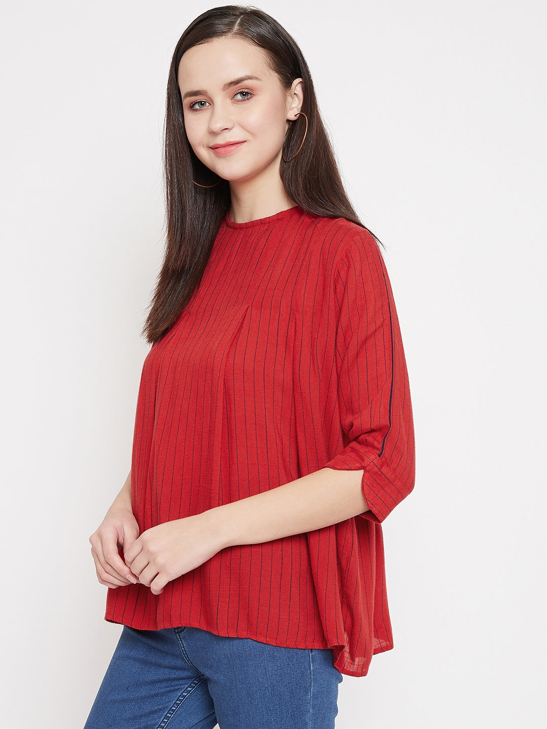 Red Striped Top - Women Tops