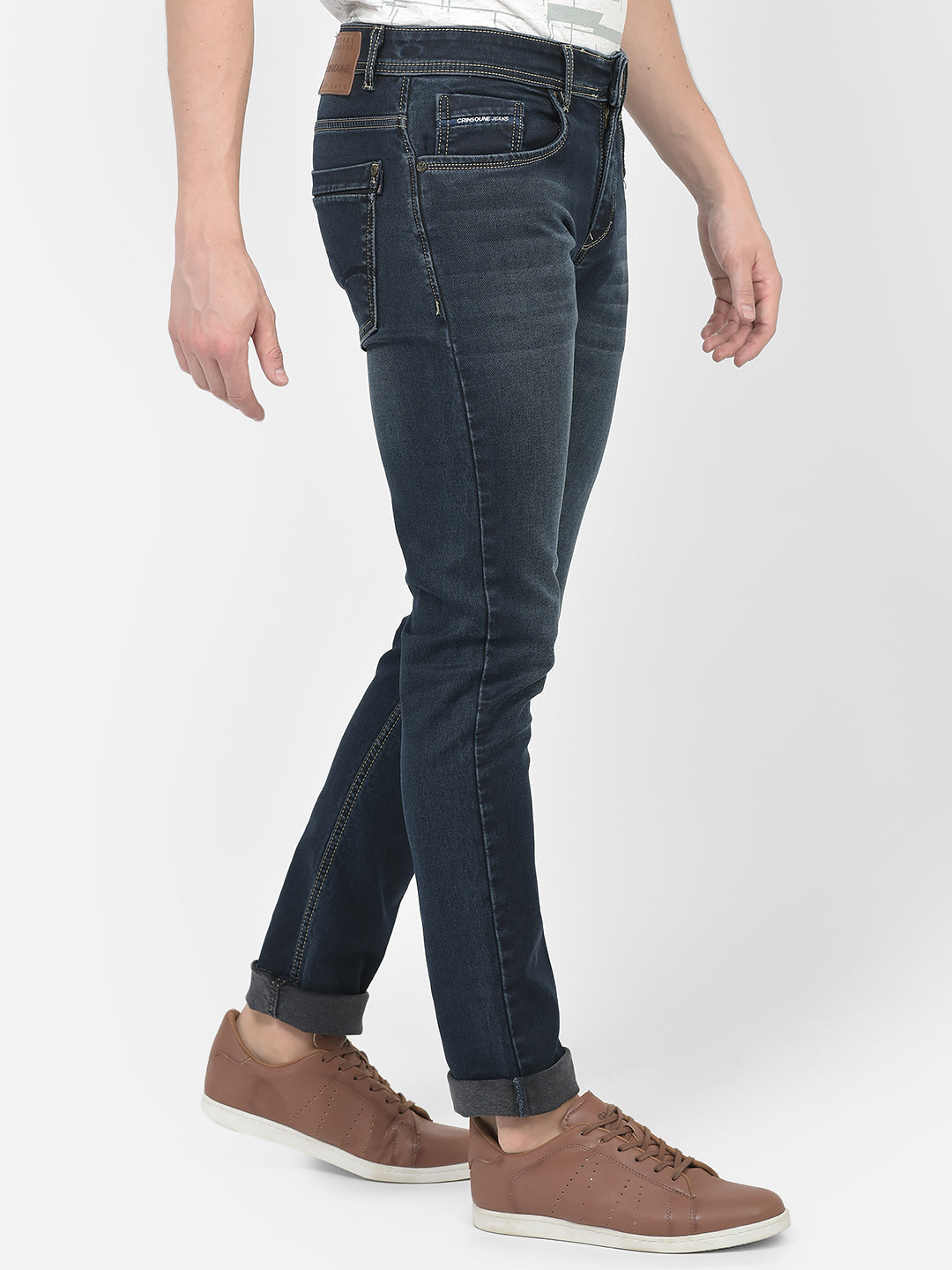  Blue Light Stone-Wash Jeans