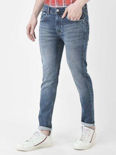  Skinny Blue Heavy-Wash Jeans