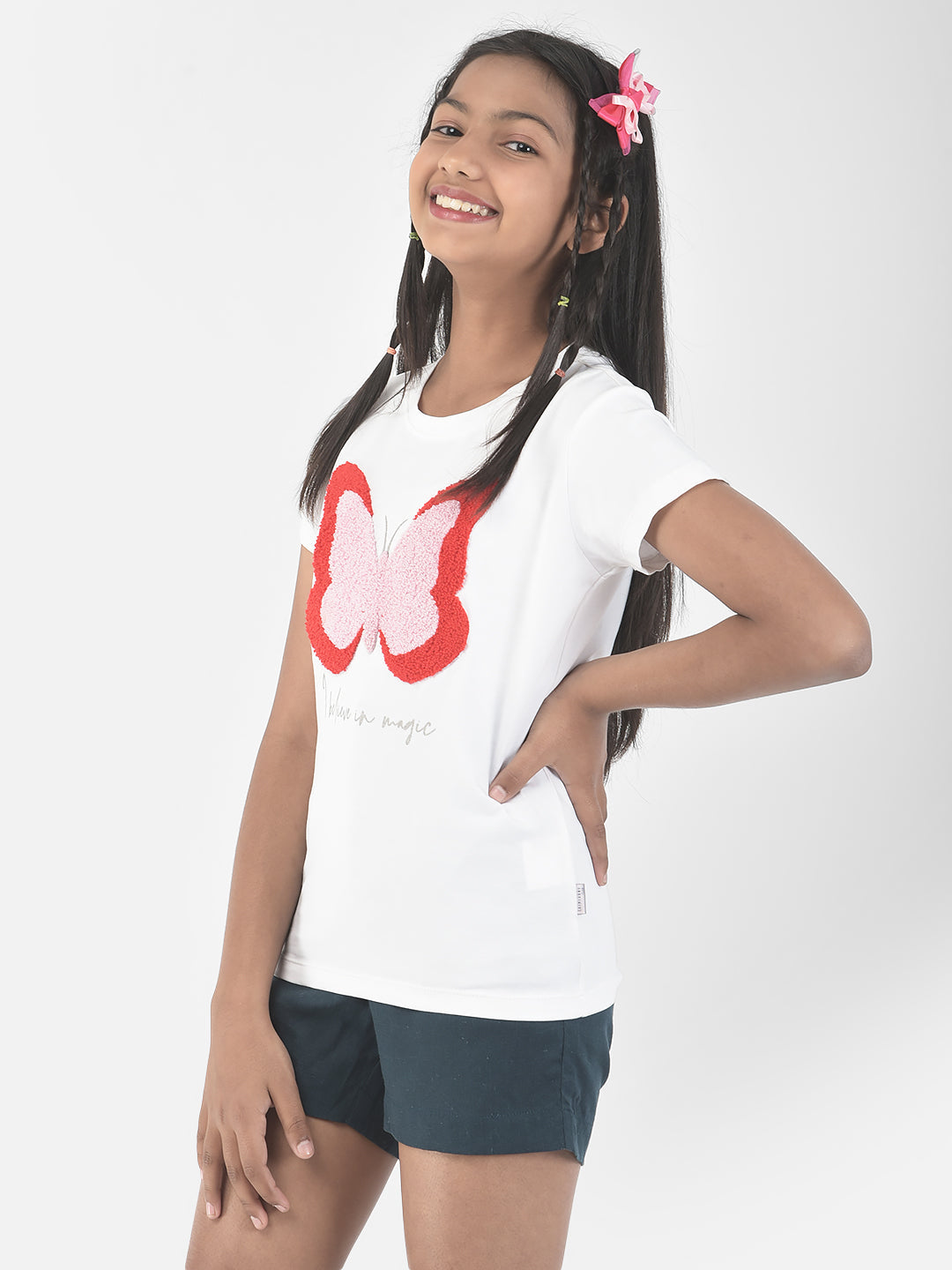  White Butterfly T-Shirt