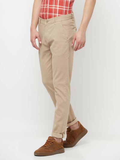 Beige Trousers - Men Trousers