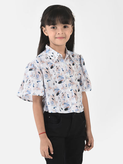 High-Low Top in Floral Print