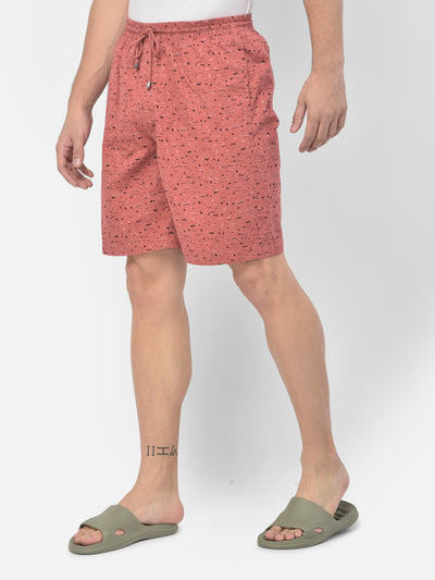 Pink Printed Lounge Shorts - Men Lounge Shorts