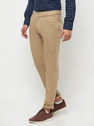 Beige Trousers - Men Trousers