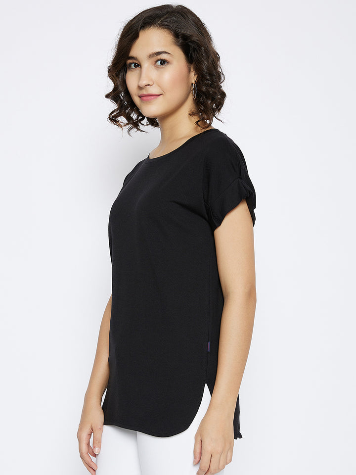 Black V-Neck T-shirt - Women T-Shirts