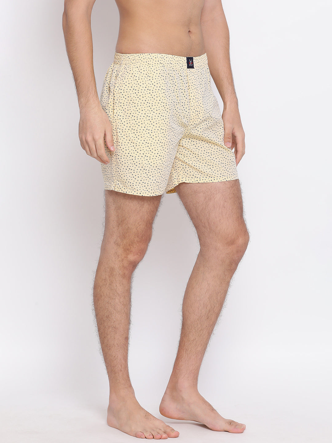 Yellow Printed Boxer - Men Boxers