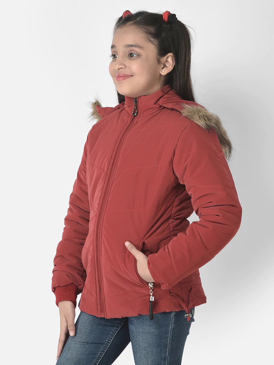  Bright Red Padded Jacket