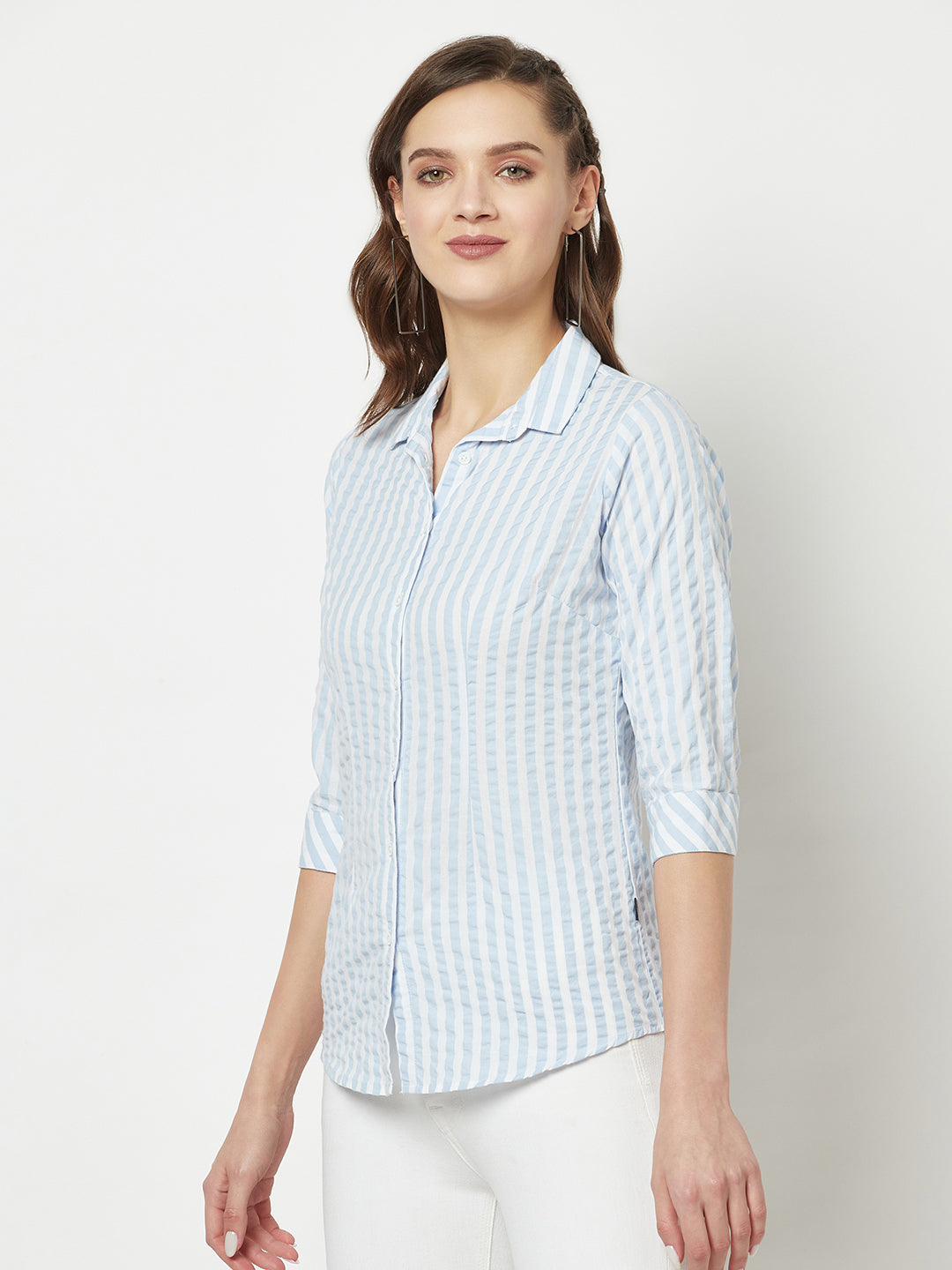  Blue-White Striped Shirt