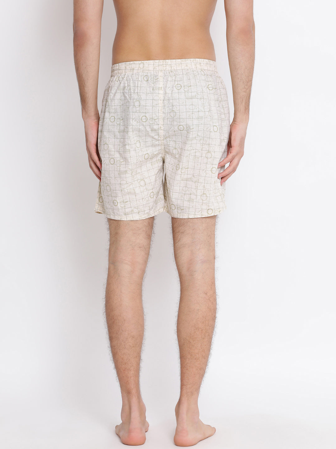 White Printed Boxer - Men Boxers