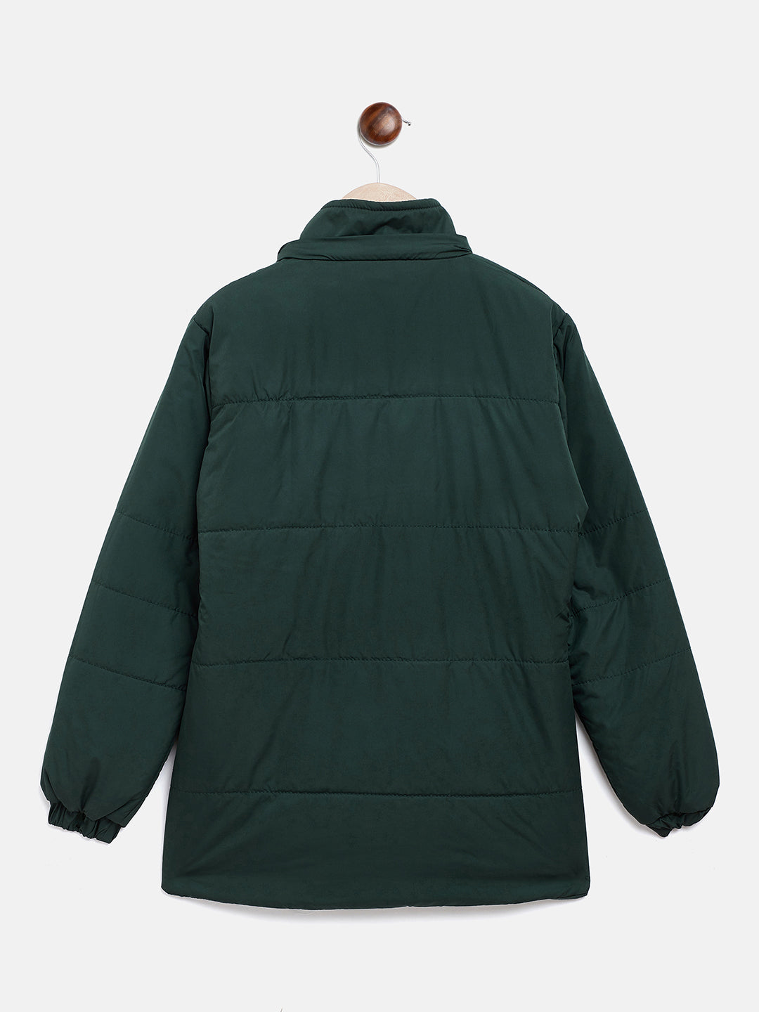 Green Detachable Hood Jacket - Girls Jackets