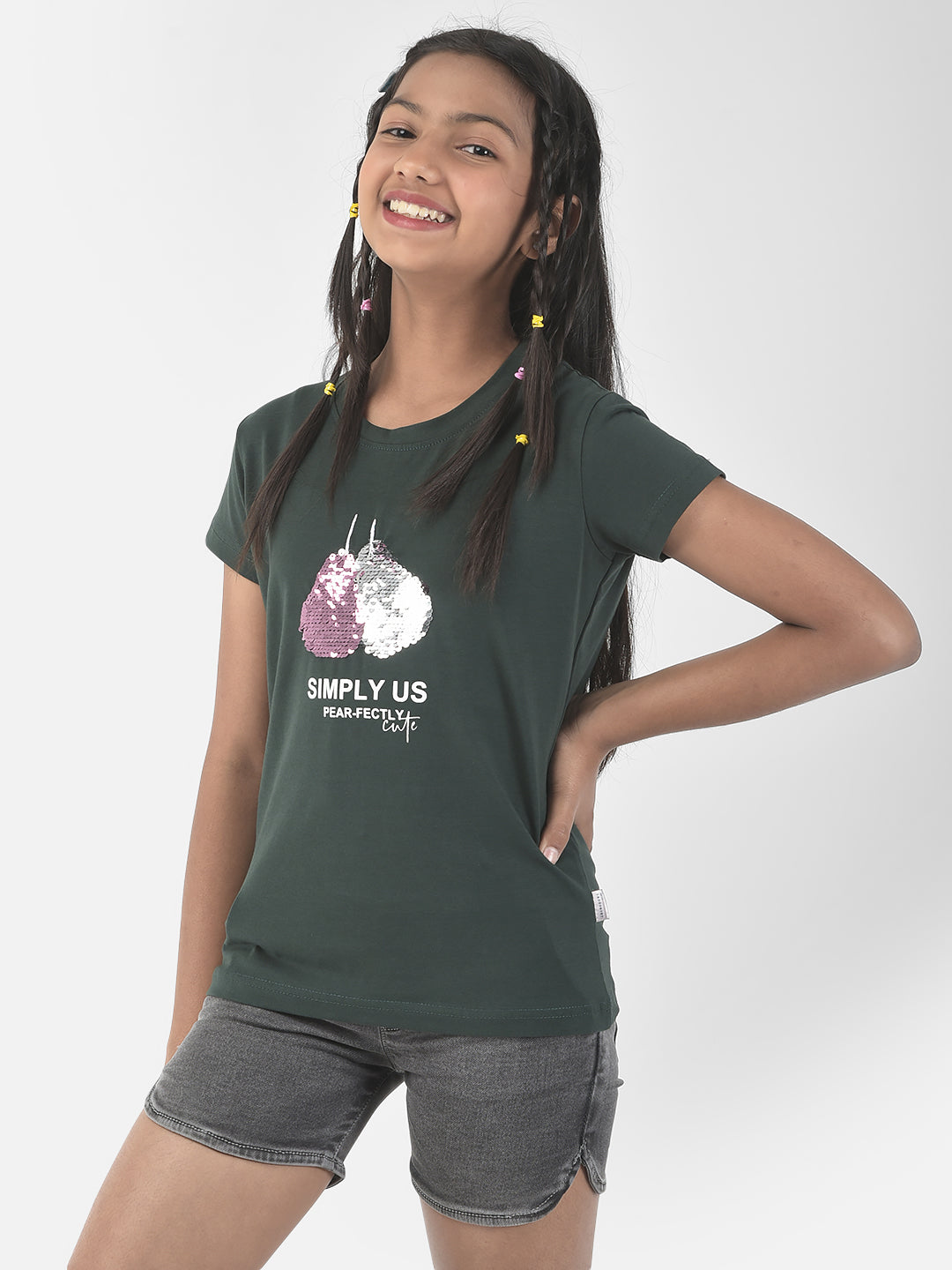  Green Sequenced-Pear T-Shirt