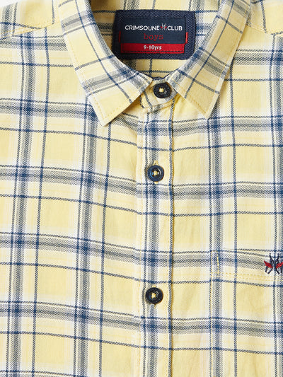 Yellow Checked Casual Shirt - Boys Shirts