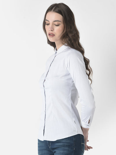  White Pin-Stripe Shirt