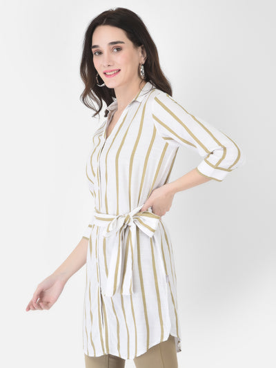White Tie-up Dress-Women Dresses-Crimsoune Club