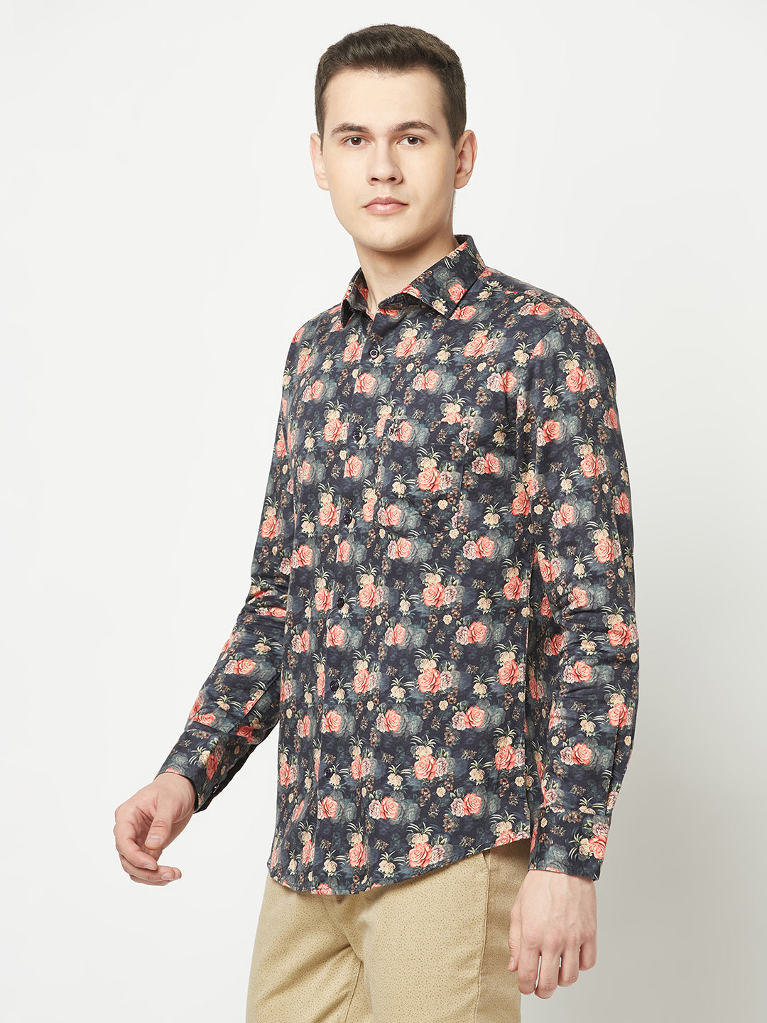  Multi-Colour Floral Print Shirt