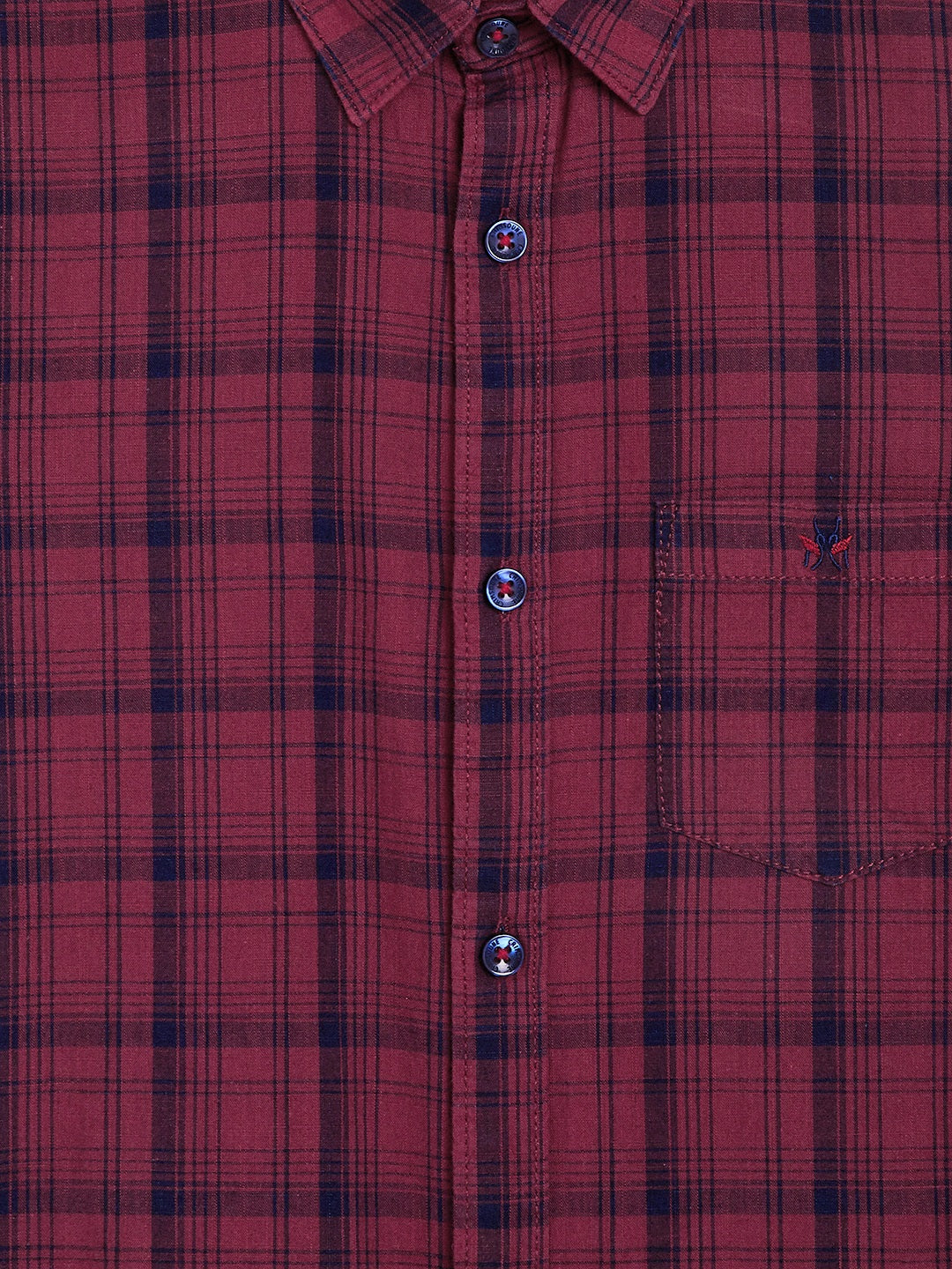 Maroon Checked Full Sleeves Shirt - Boys Shirts