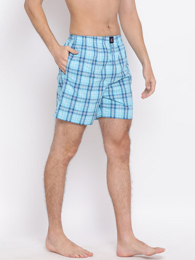 Blue Checked boxer - Men Boxers