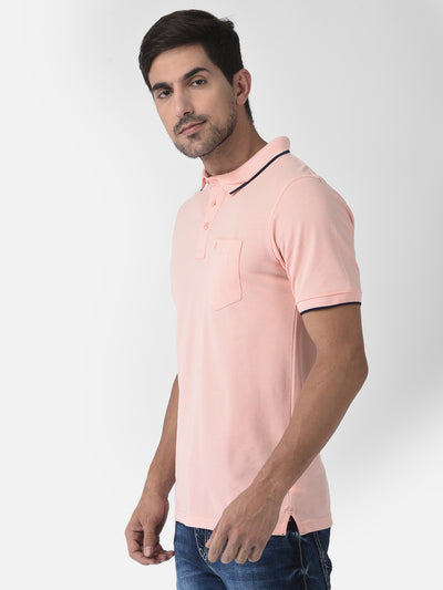 Pink Polo T-Shirt - Men T-Shirts