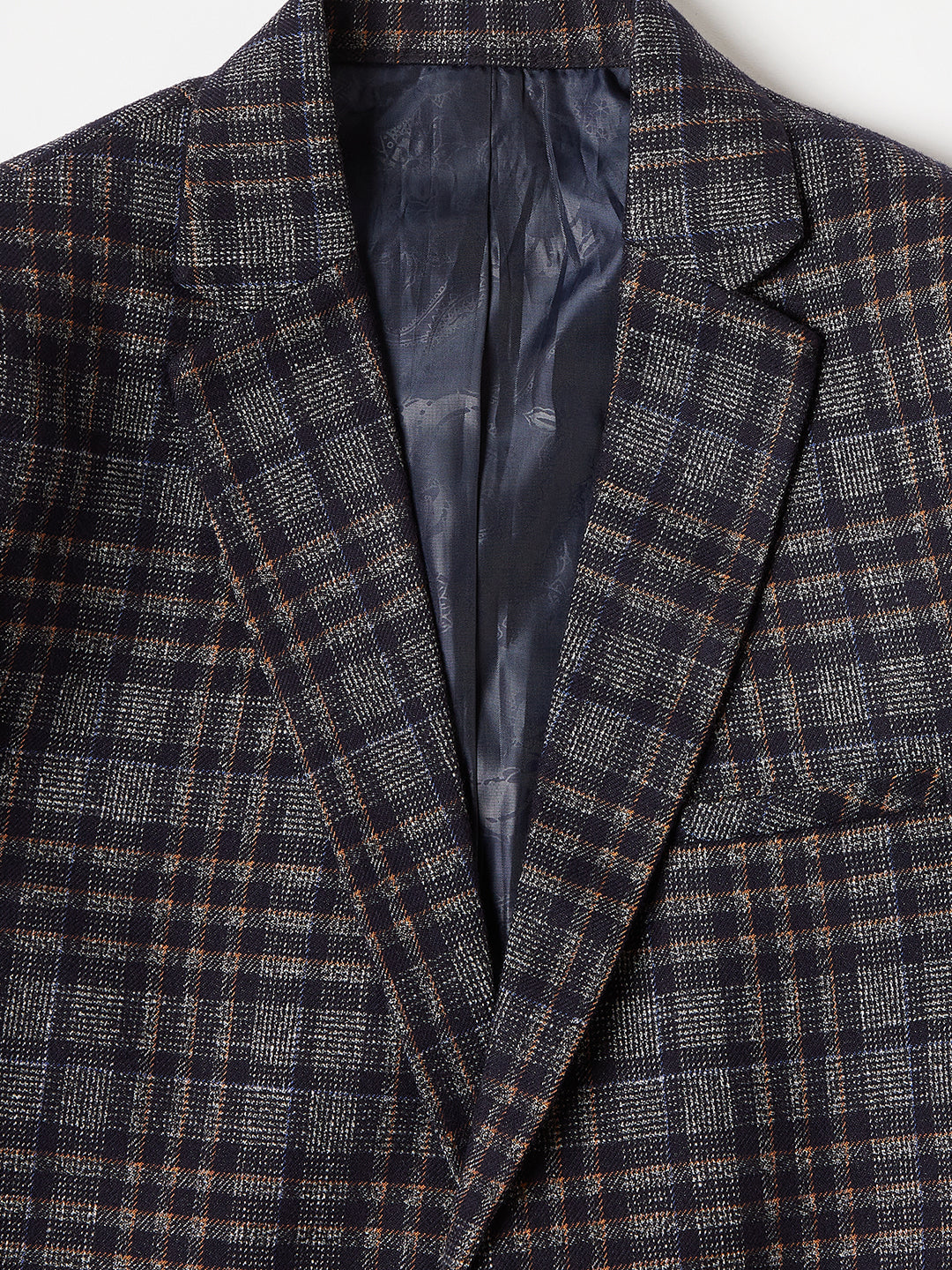 Blue Checked Single Breasted Blazer - Boys Blazer