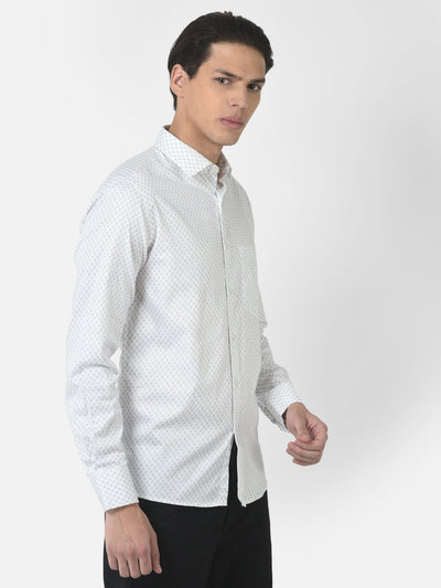 White Dot Print Shirt