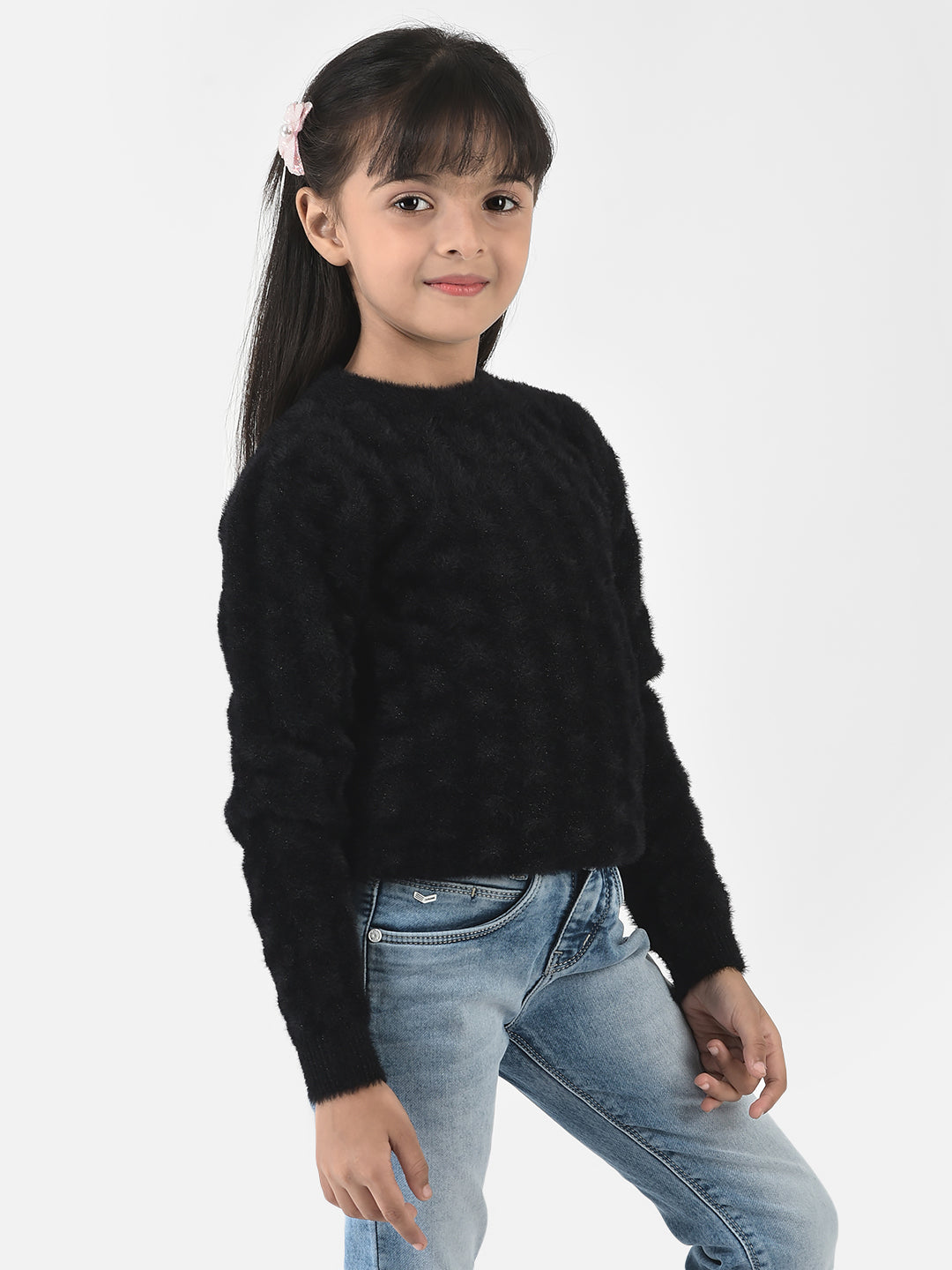 Black Sweater in Self-Designed Print