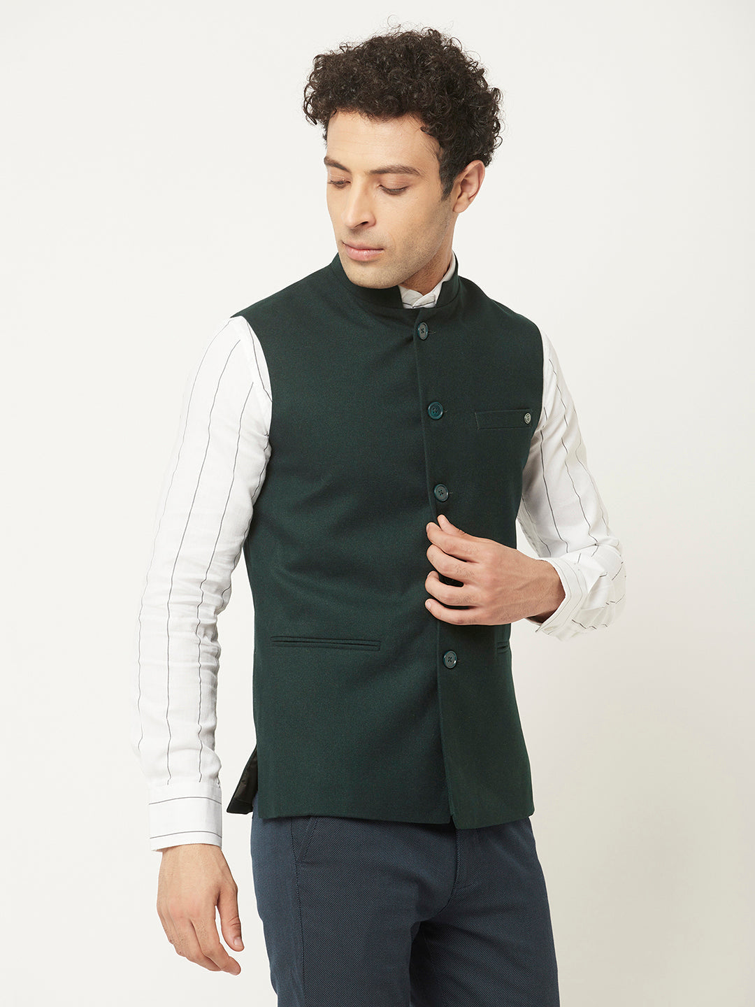 Waistcoat in Emerald Green Tone