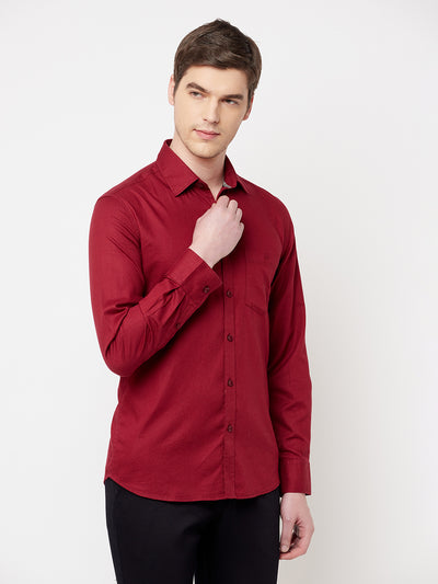 Maroon Casual Shirt - Men Shirts