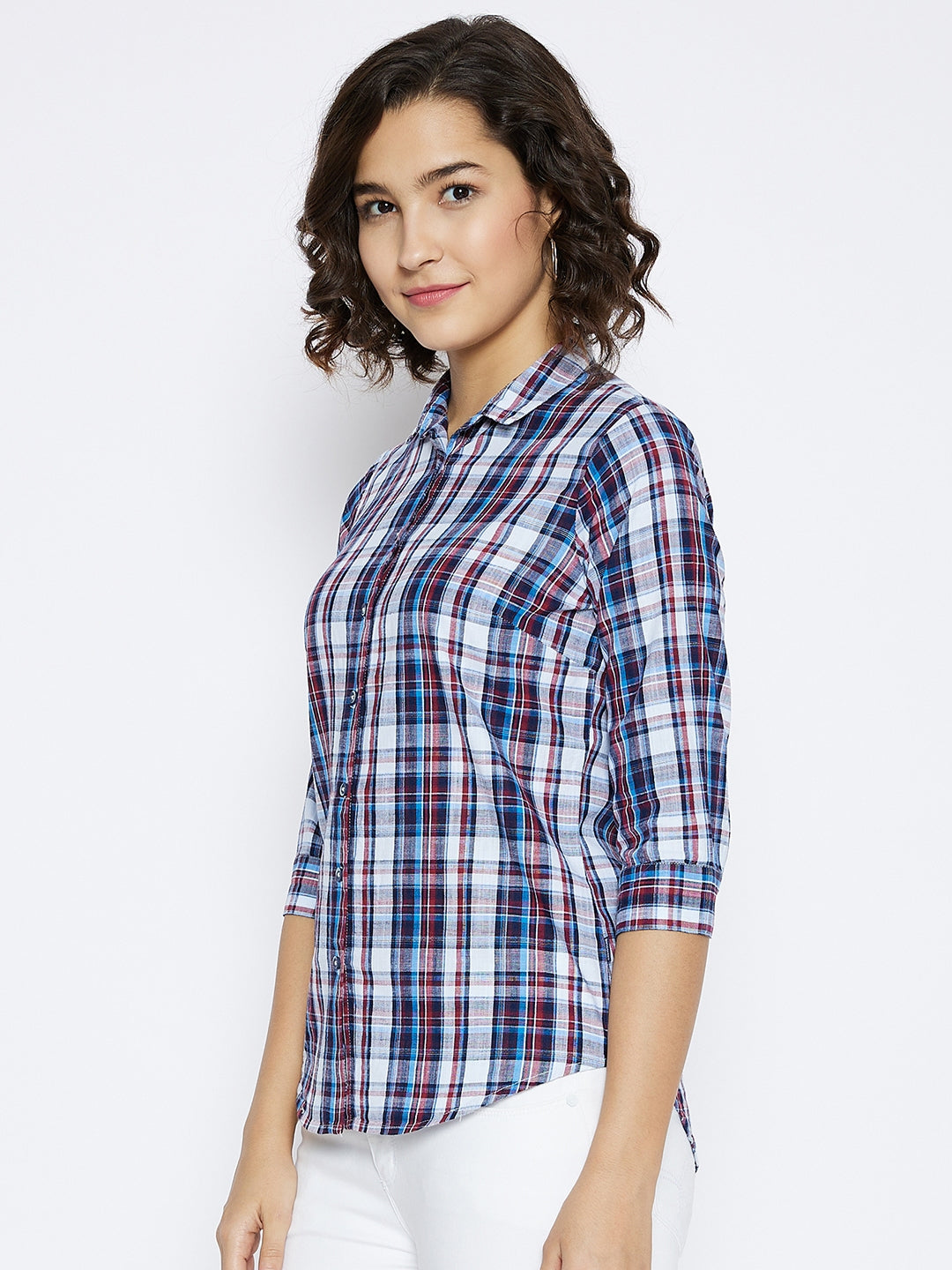 Multi Checked Slim Fit shirt - Women Shirts