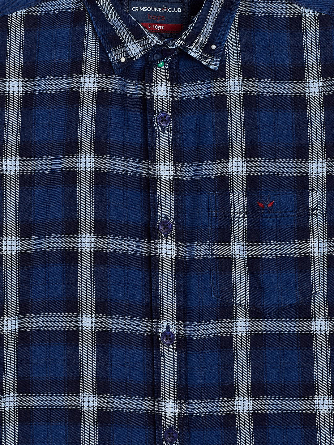 Navy Blue Checked Causal Shirt - Boys Shirts