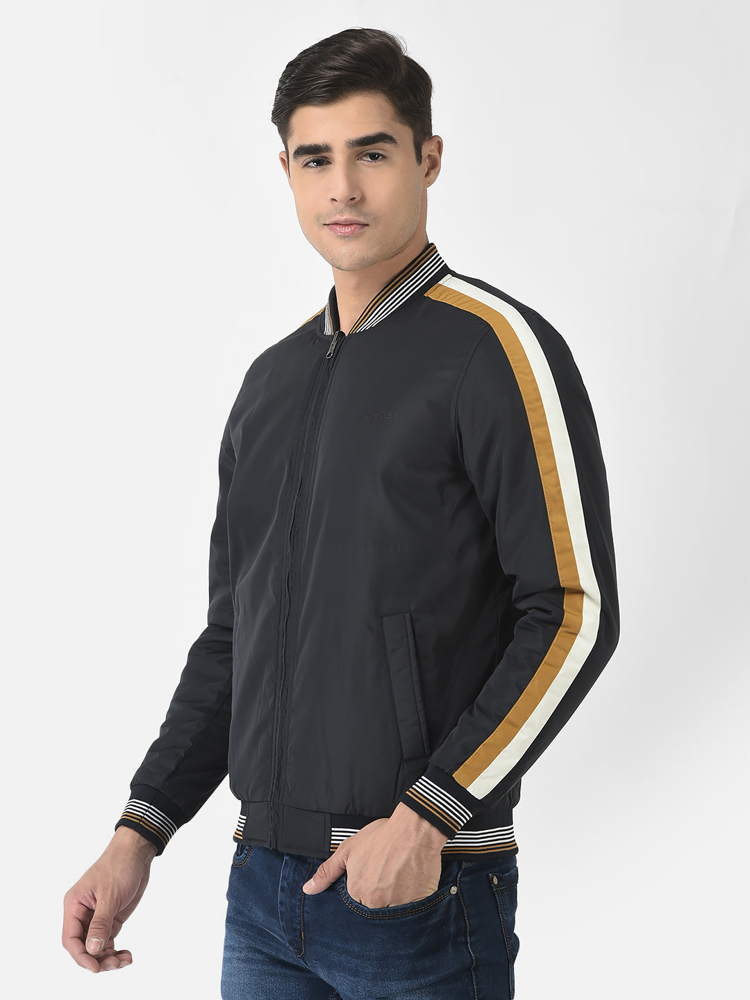  Reversible Jacket in Striped Sleeves