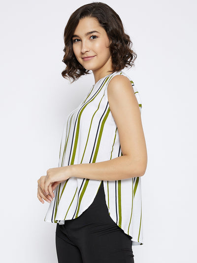 Olive Striped Top - Women Tops
