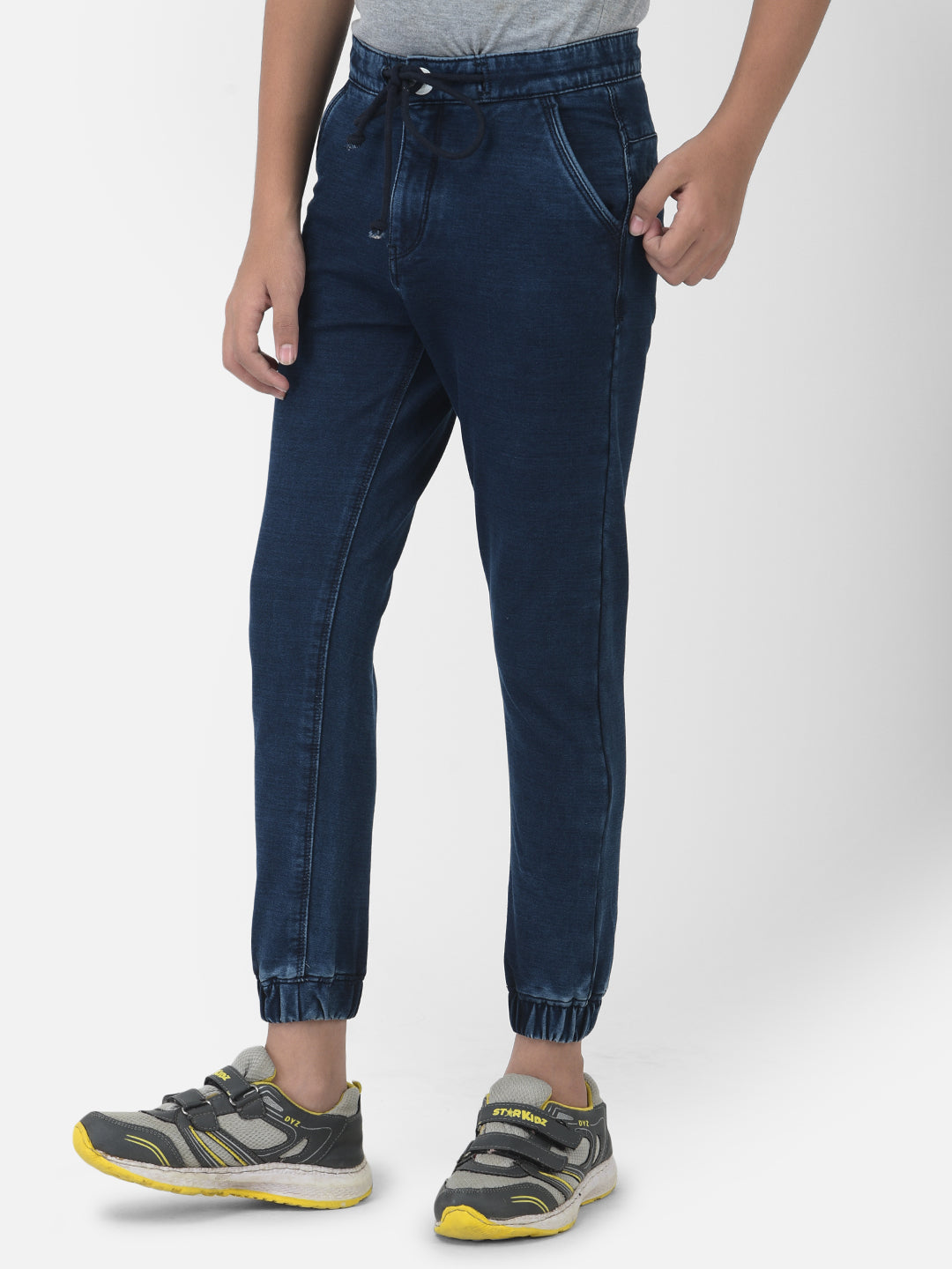 Navy Blue Denim Joggers - Boys joggers