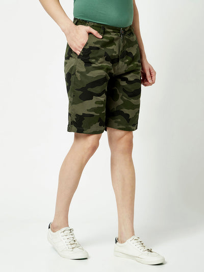  Camouflage Print Shorts