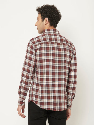   Brown Shirt in Tartan Checks