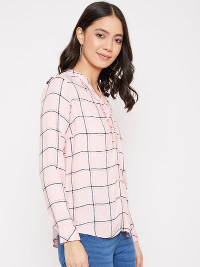 Checked Full Sleeves Casual Shirt - Women Shirts