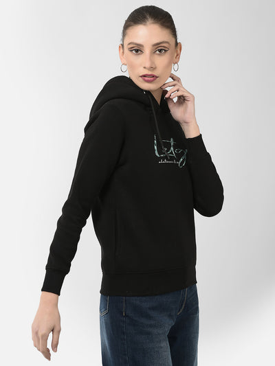  Black Typographic Sweatshirt