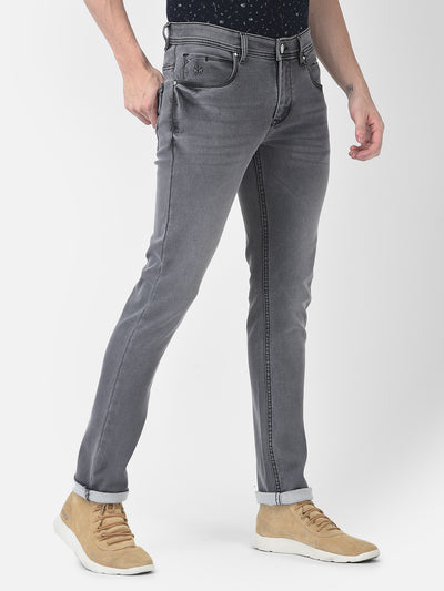 Light Grey Jeans-Men Jeans-Crimsoune Club