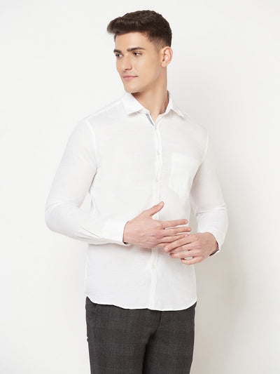White Linen Shirt - Men Shirts