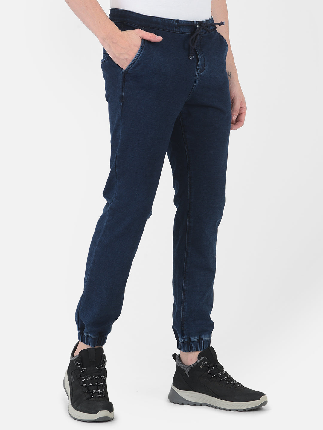 Mens denim sale track pants
