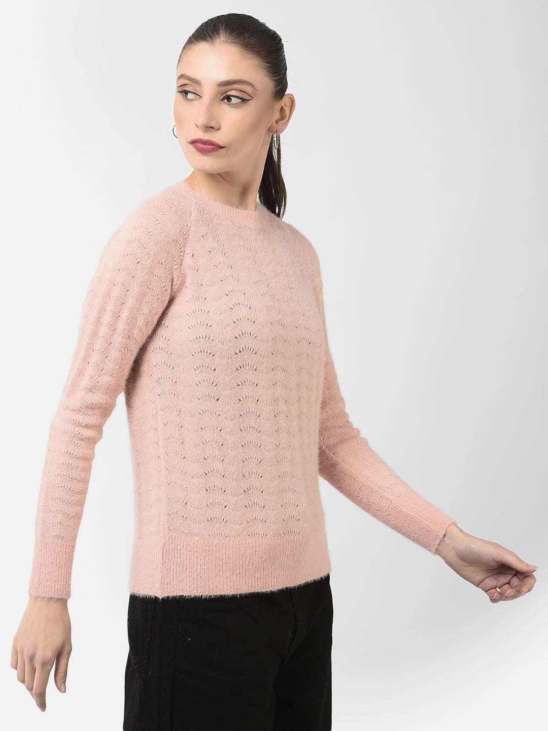  Fuzzy Peach Sweater