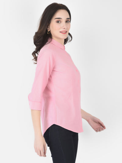 Pink Button-Down Shirt - Women Shirts